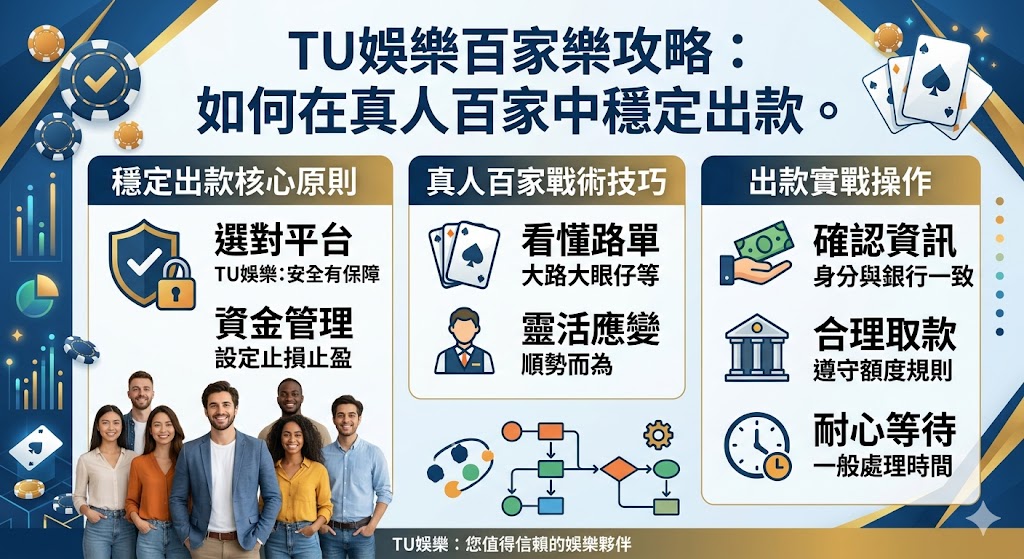 TU娛樂百家樂攻略：如何在真人百家中穩定出款。